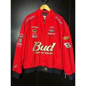 Vintage Nascar Budweiser Racing Jacket Chase Authentics XL